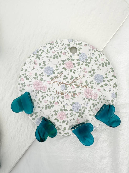 Heart Mini Hair Claw Clips