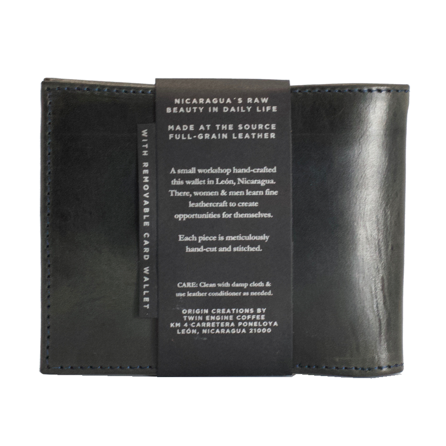 Leather Wallet  Electric Black