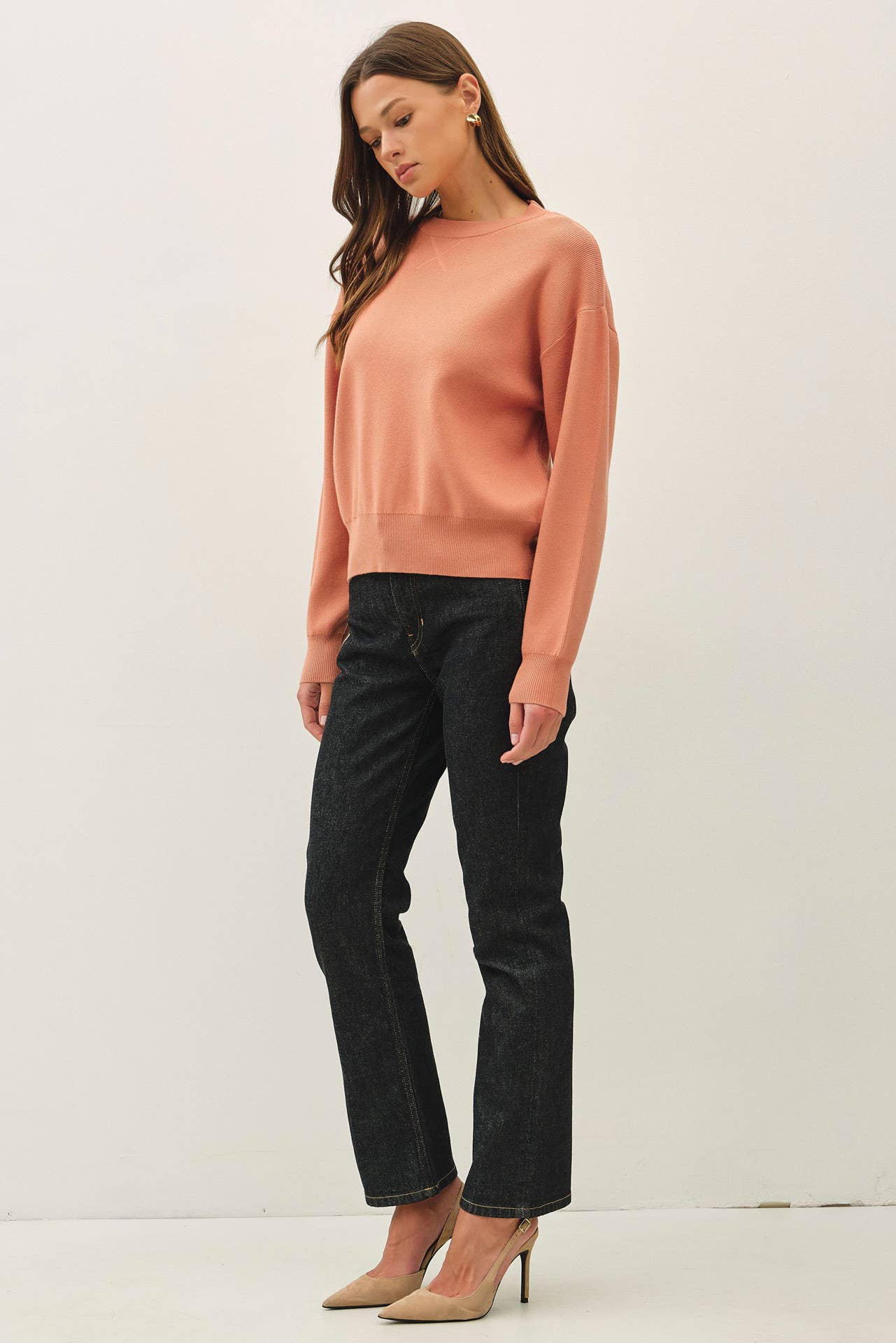 Boyfriend Fit Pullover Sweater