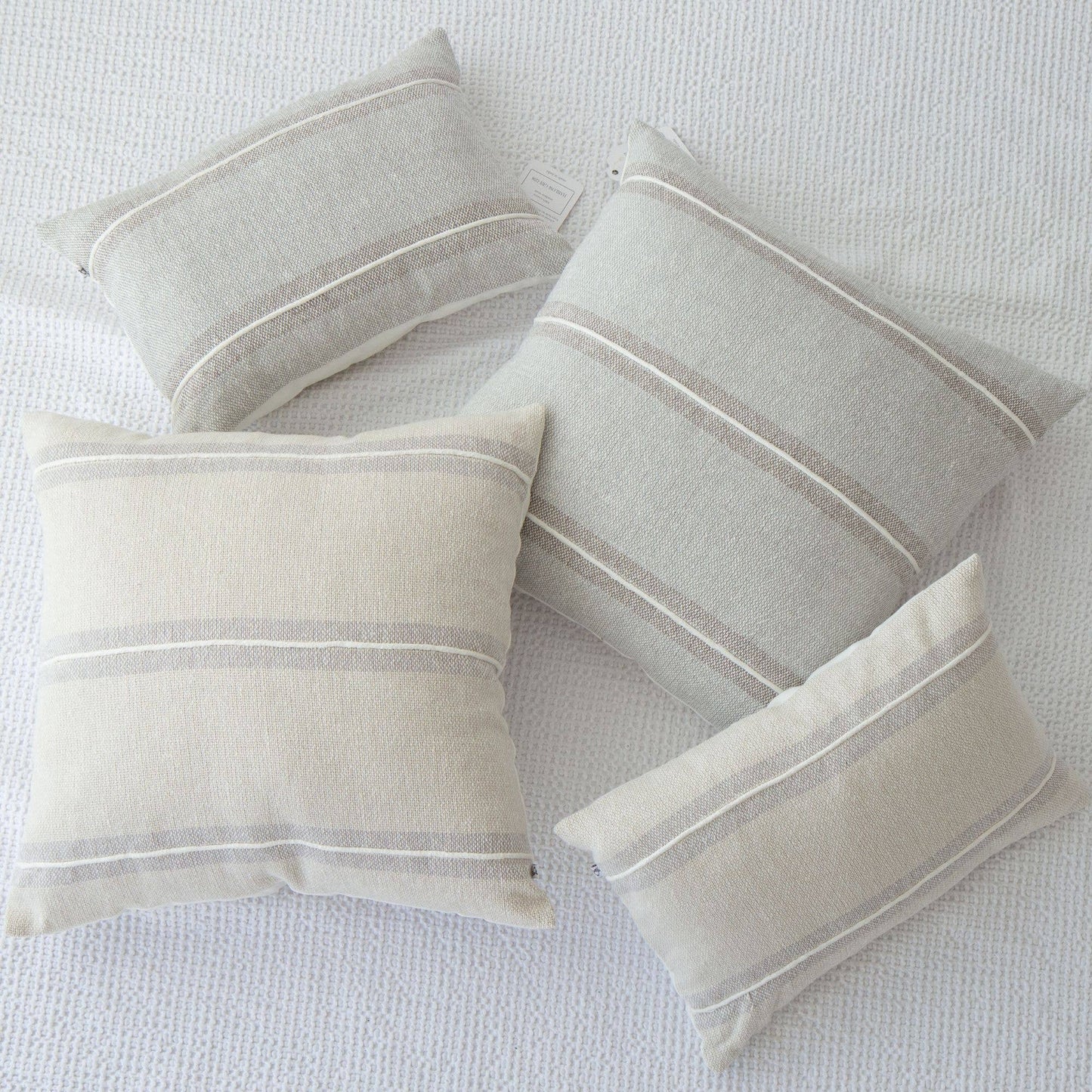 Striped Textured Pillow Cover