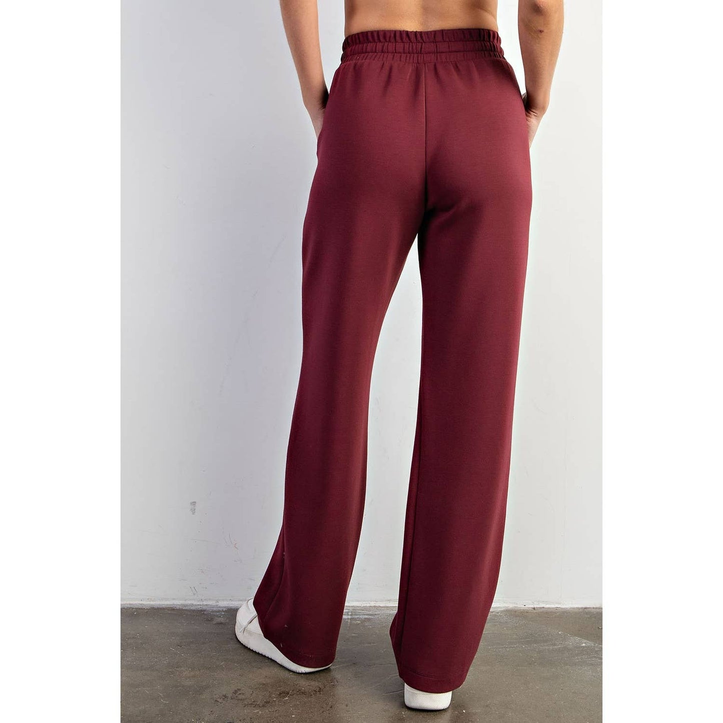 MODAL POLY SPAN STRAIGHT LOUNGE PANTS WITH POCKETS