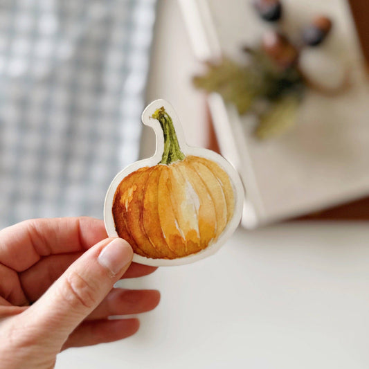 Orange pumpkin sticker