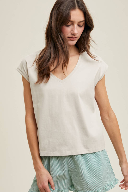 V-Neck Basic Muscle Top