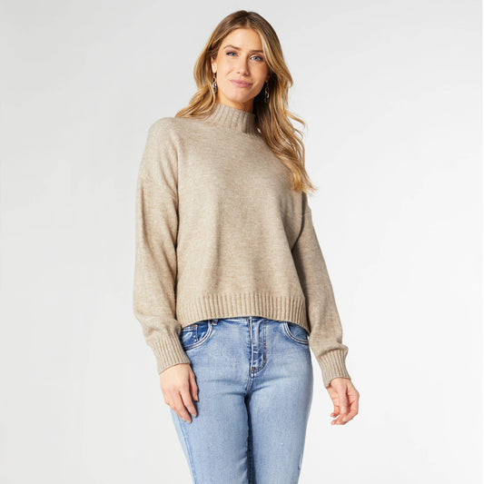 Haylo Soft Mock Neck Sweater