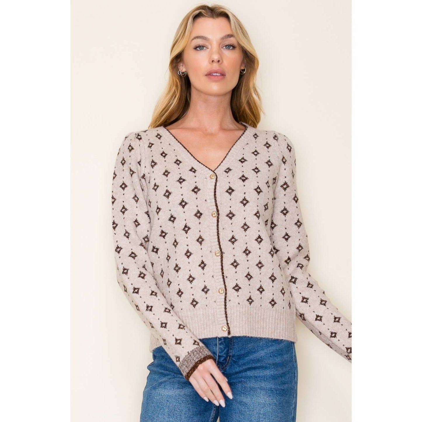 V-NECK CARDIGAN