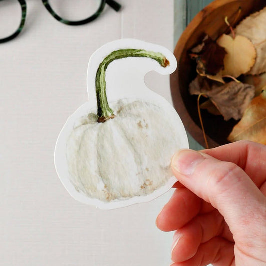White pumpkin sticker