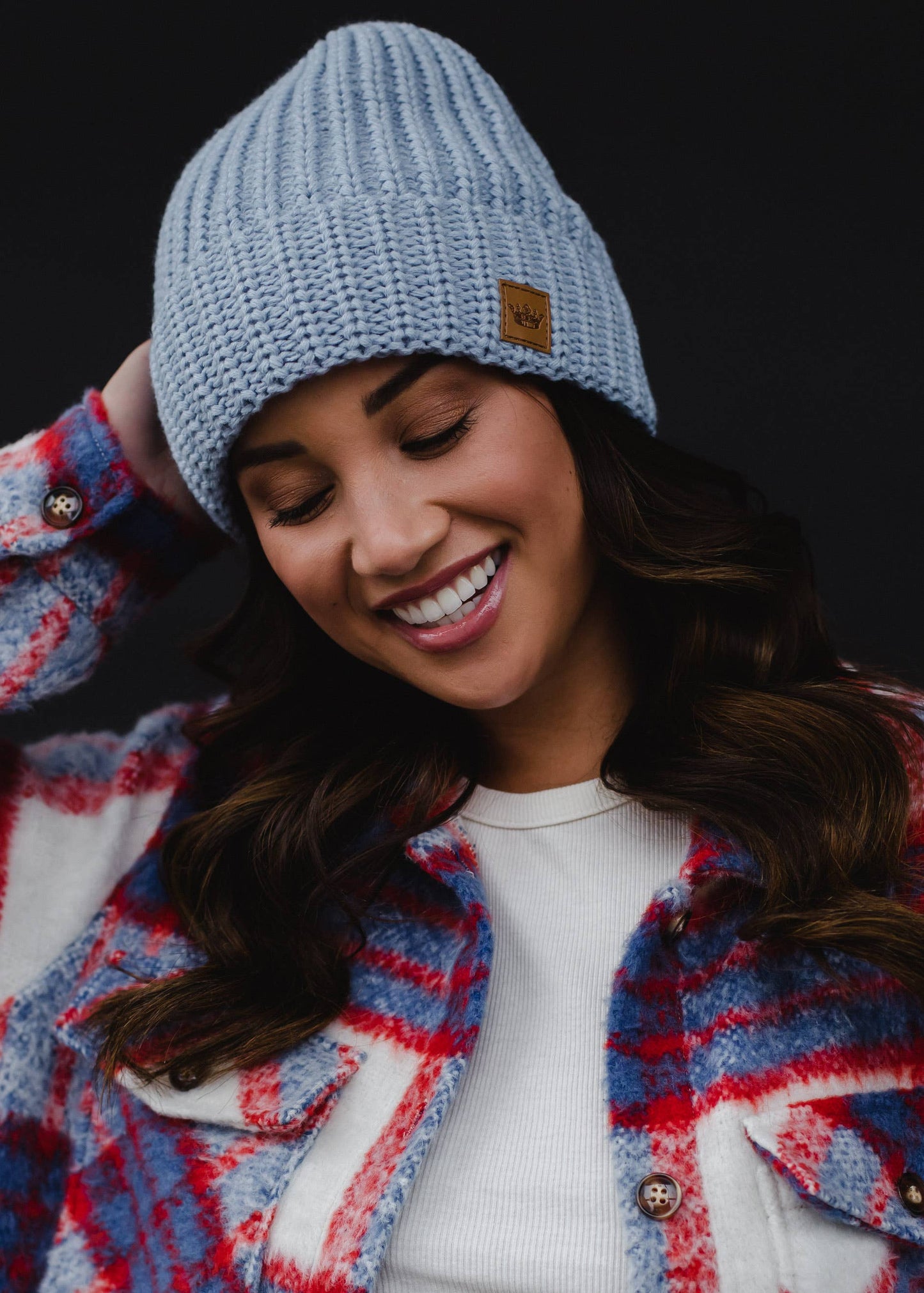 Light Blue Knit Beanie