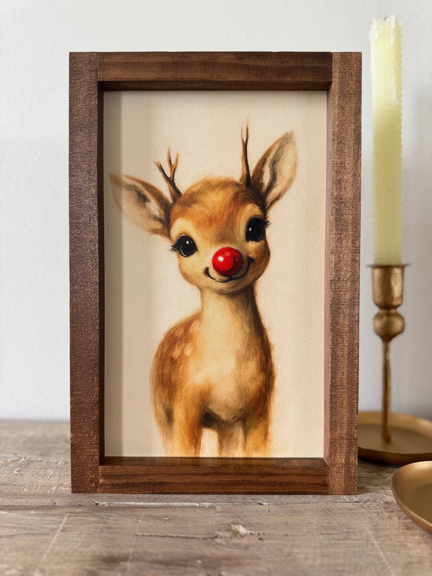 Baby Rudolph | Christmas Wood Sign