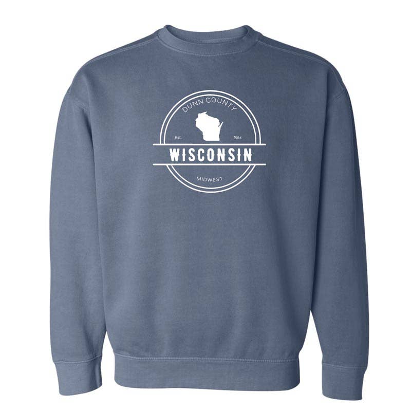 Dunn County Crew Sweatshirt (Blue Jean)