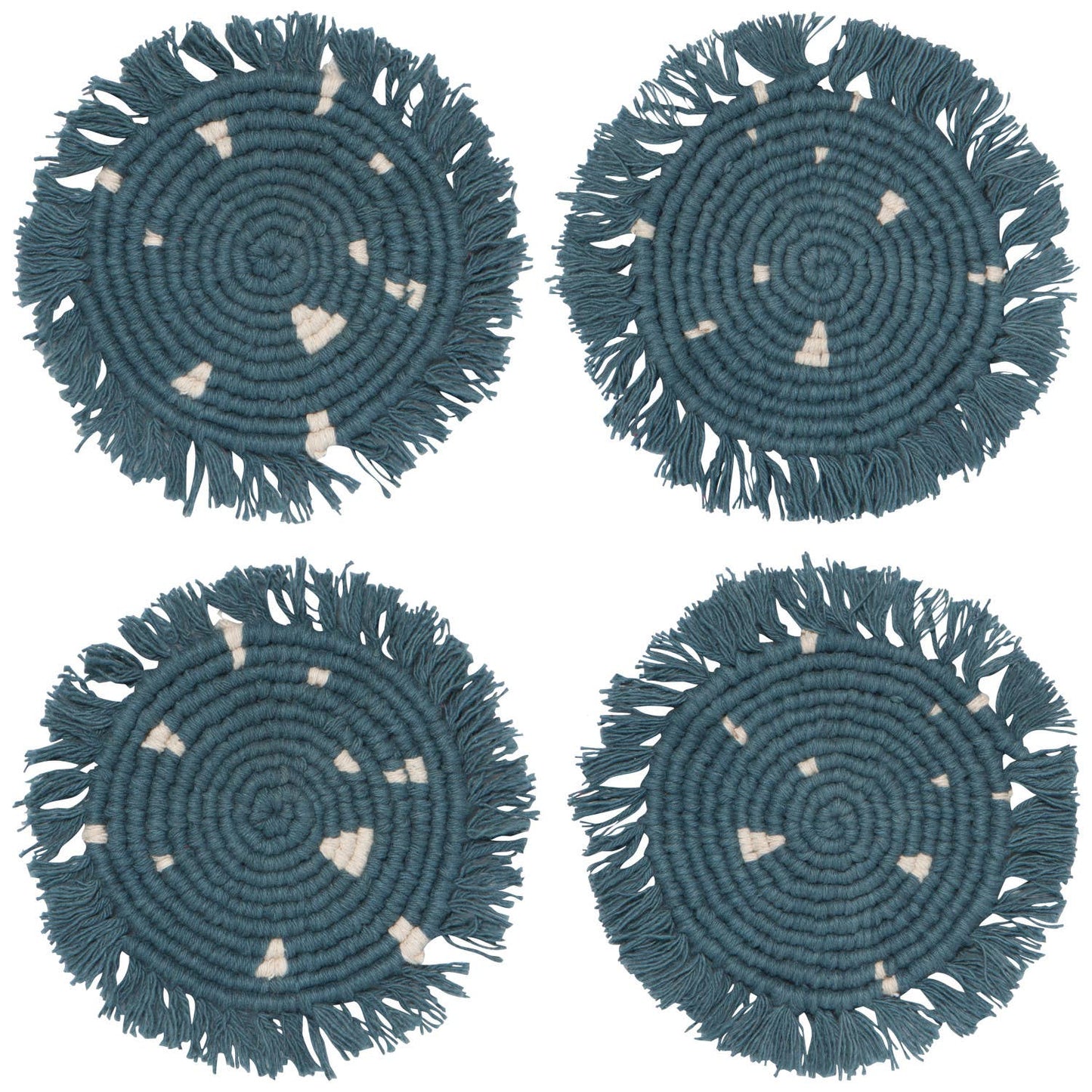Lagoon Macrame Coaster Set of 4
