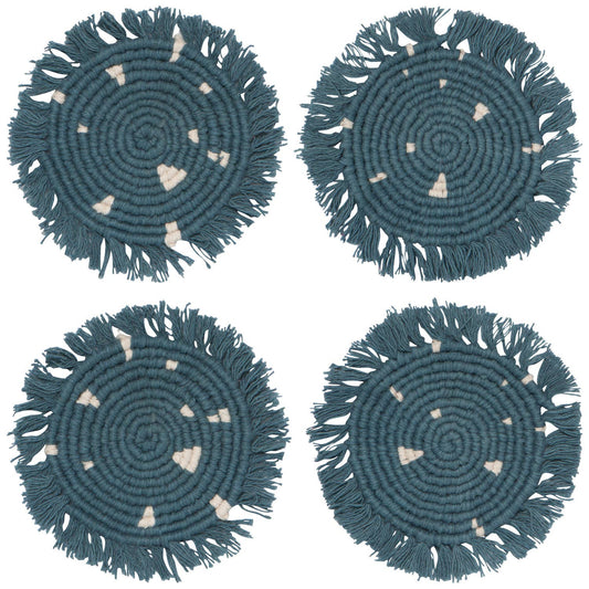 Lagoon Macrame Coaster Set of 4