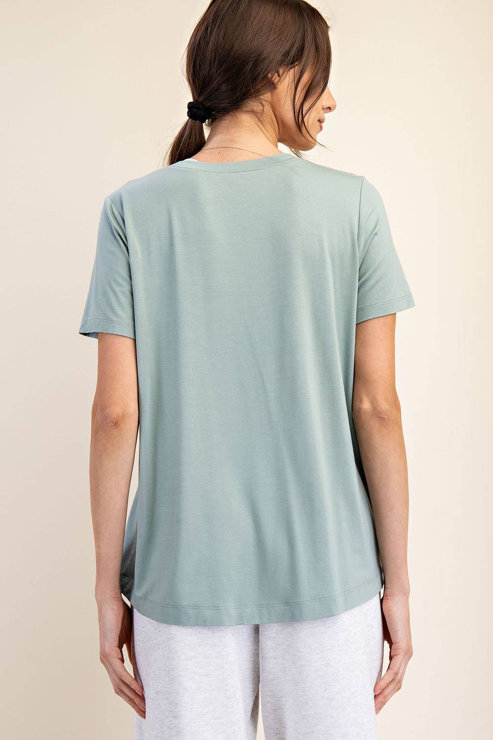 Viscose Modal Short Sleeve Top