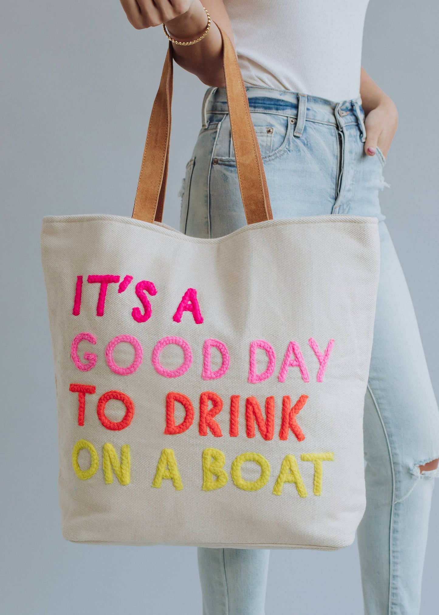 Cream Drink On A Boat Tote