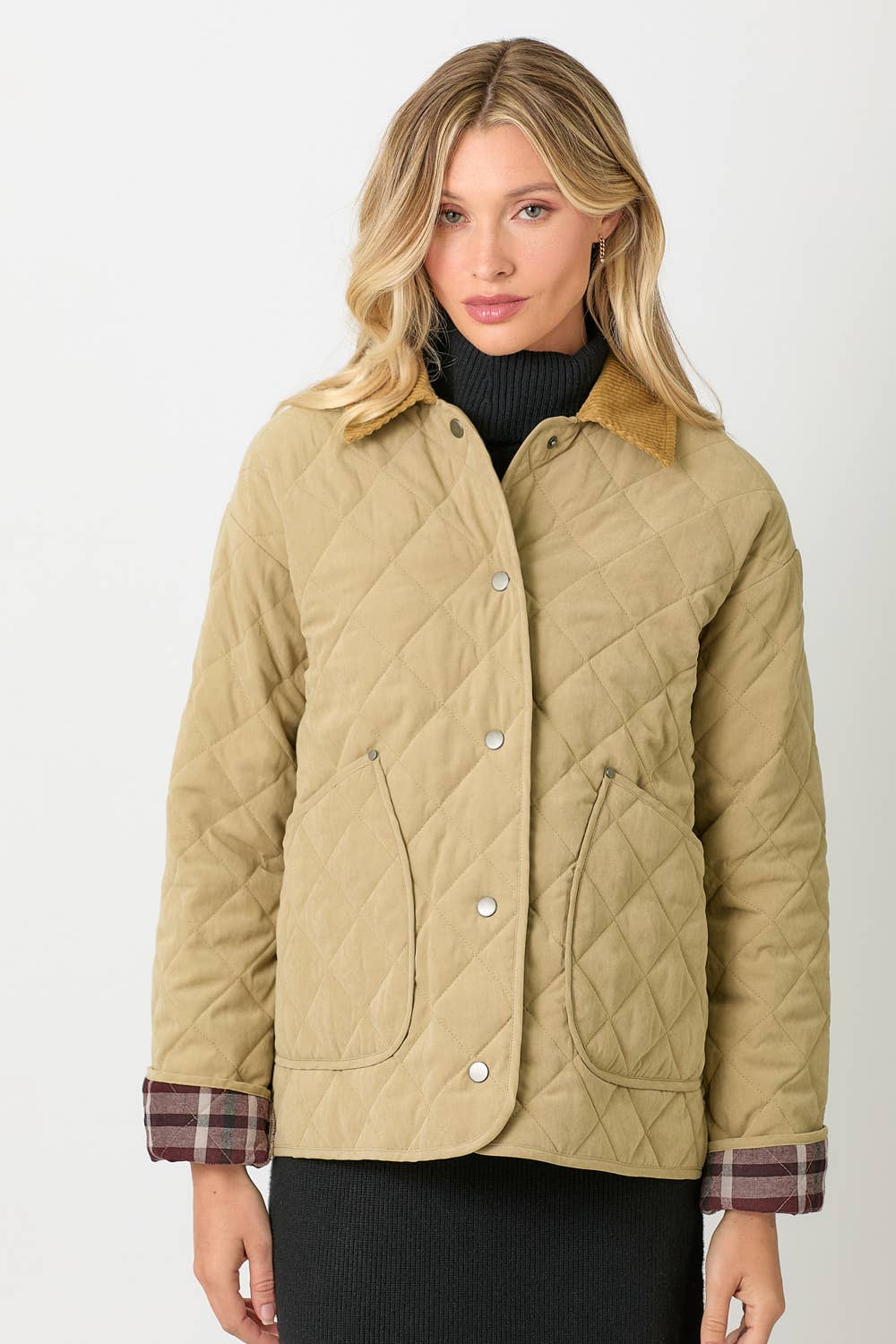 60188 Contrast Quilted Jacket