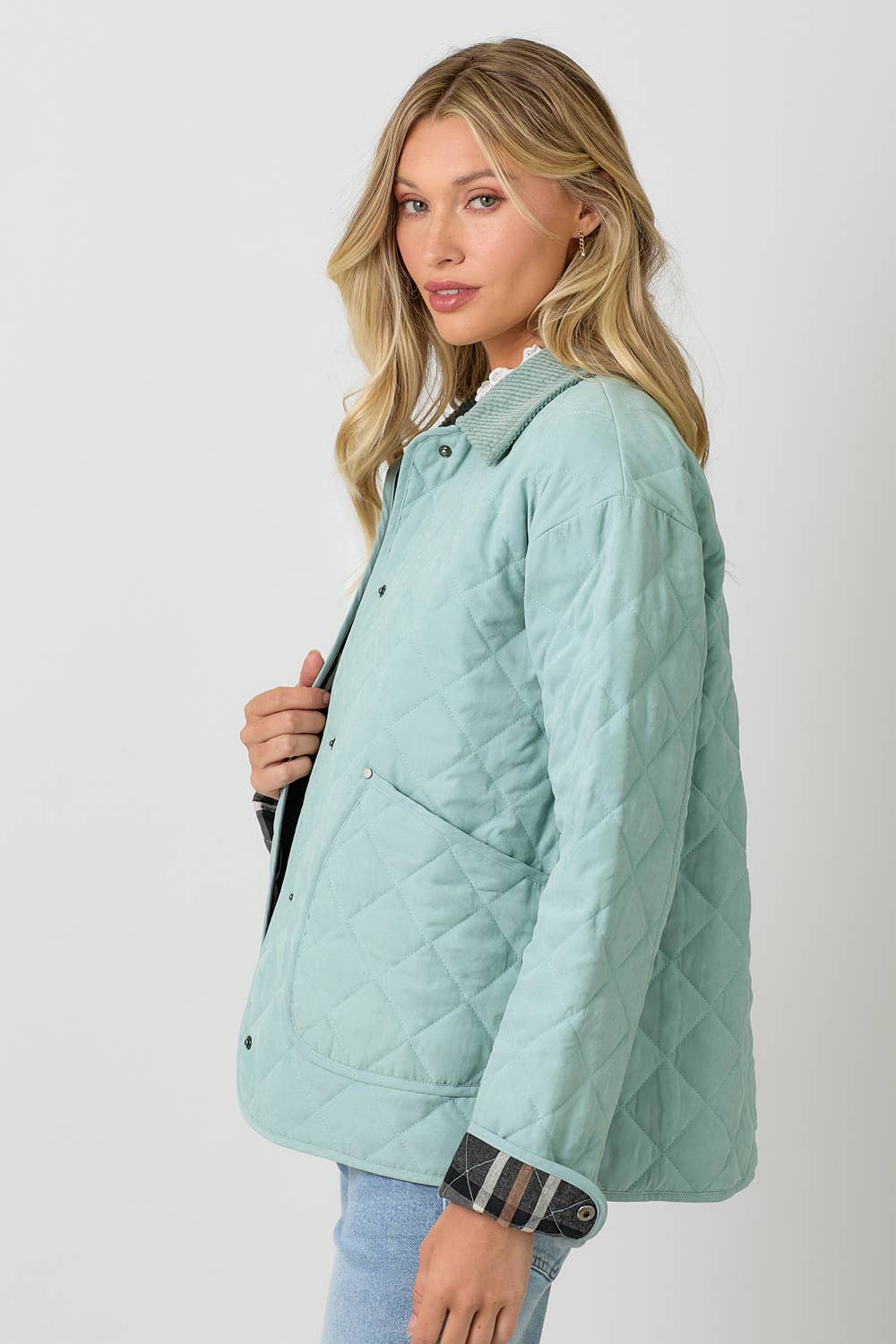 60188 Contrast Quilted Jacket