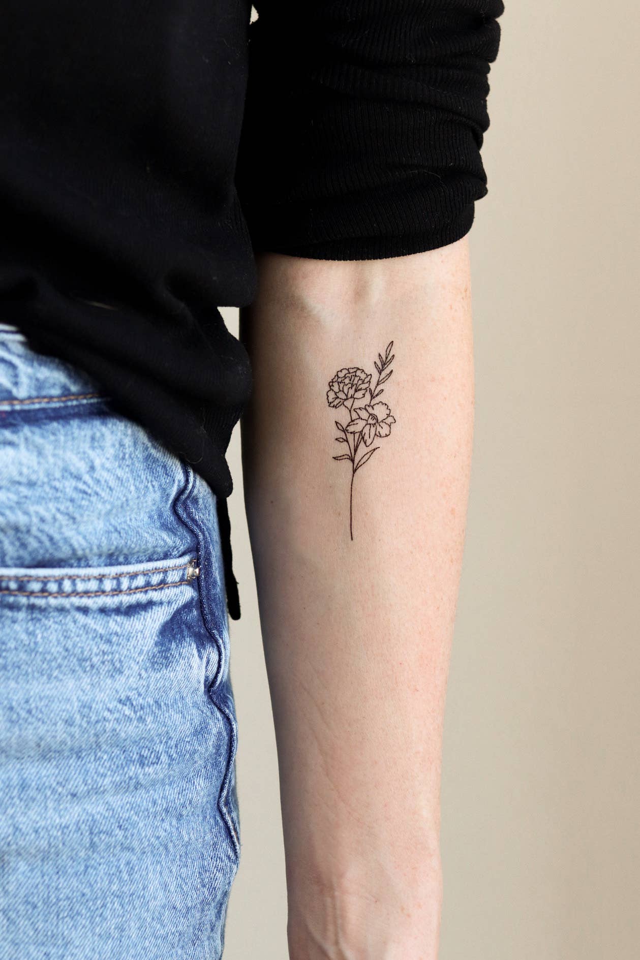 Golden Duo Temporary Tattoos