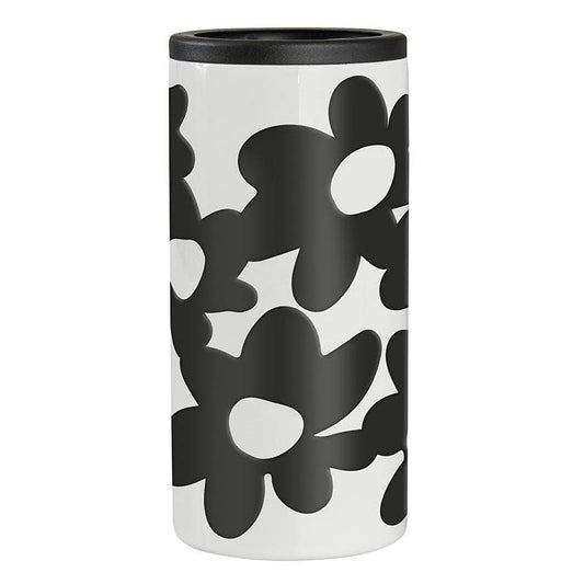 Can Cooler - Black Floral