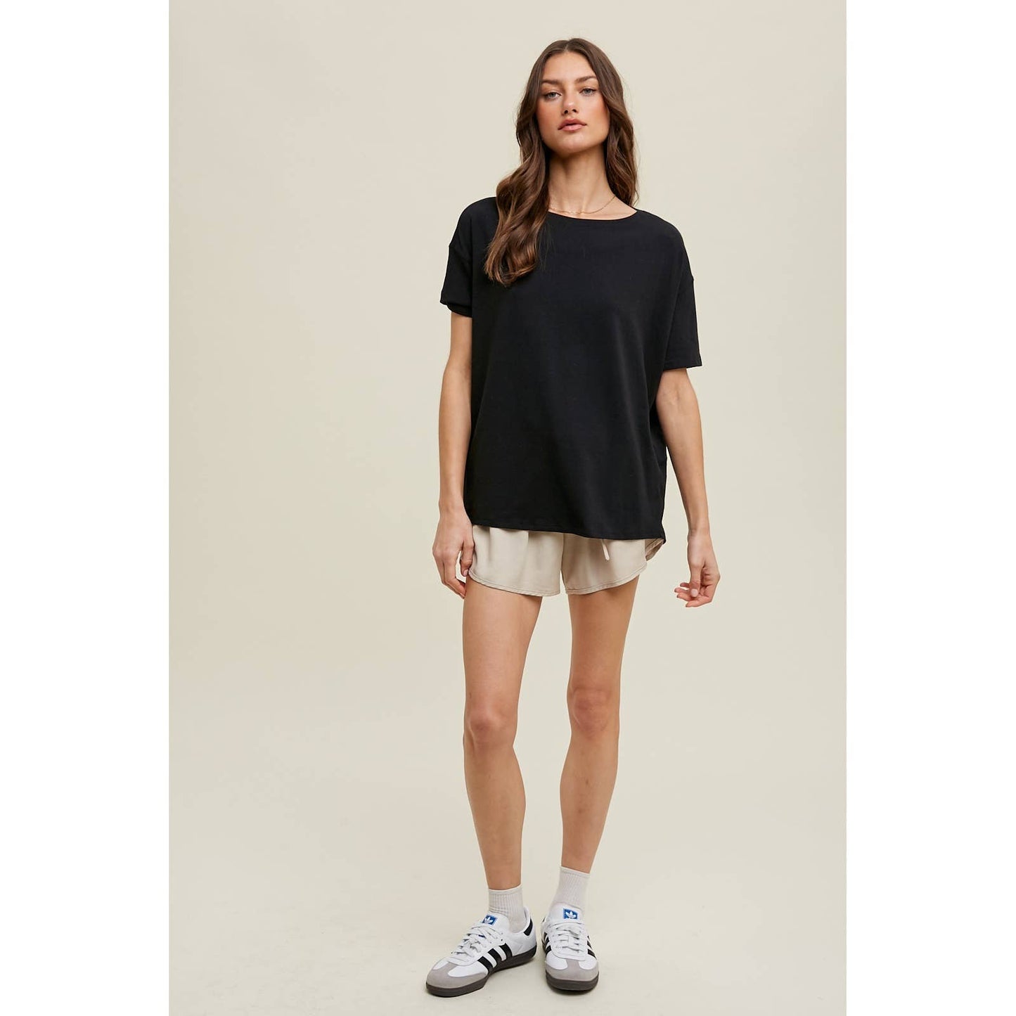 DOLMAN BOAT NECK KNIT TOP / WL24-8843