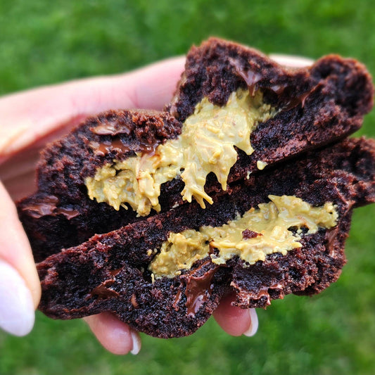 Stuffed Dubai Chocolate Pistachio Cookie