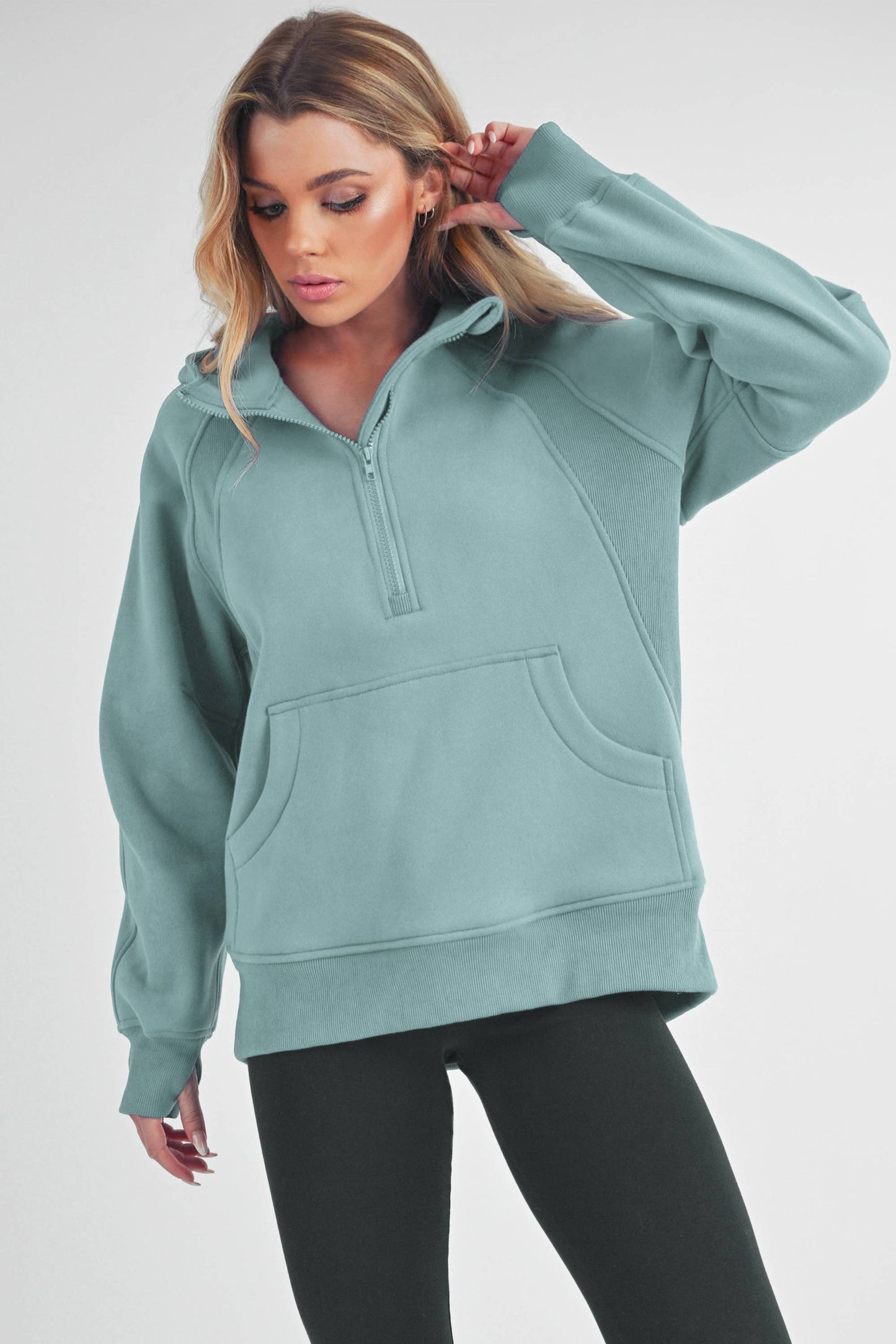 990DK Long Drea Half-Zip Hoodie