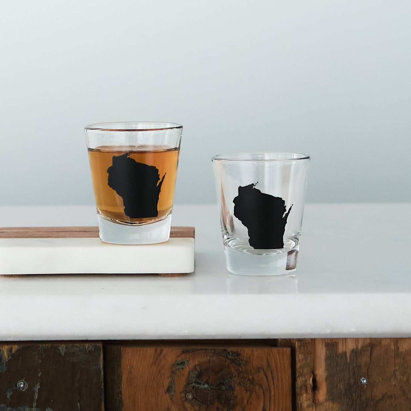 Wisconsin State Silhouette Shot Glasses