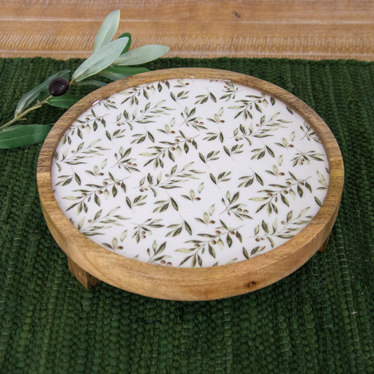 Mango Wood Riser - Olive Branch Enamel (PC)