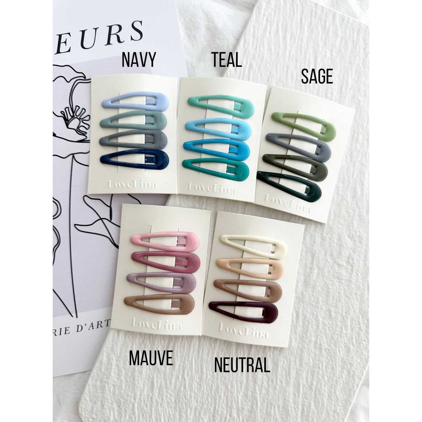 Glossy 4PC Hair Clips