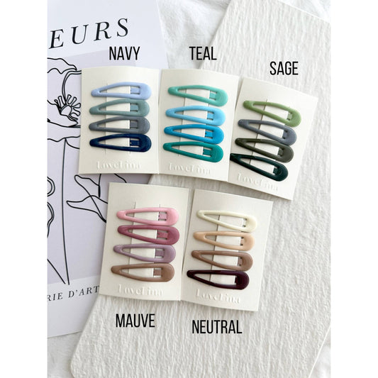 Glossy 4PC Hair Clips