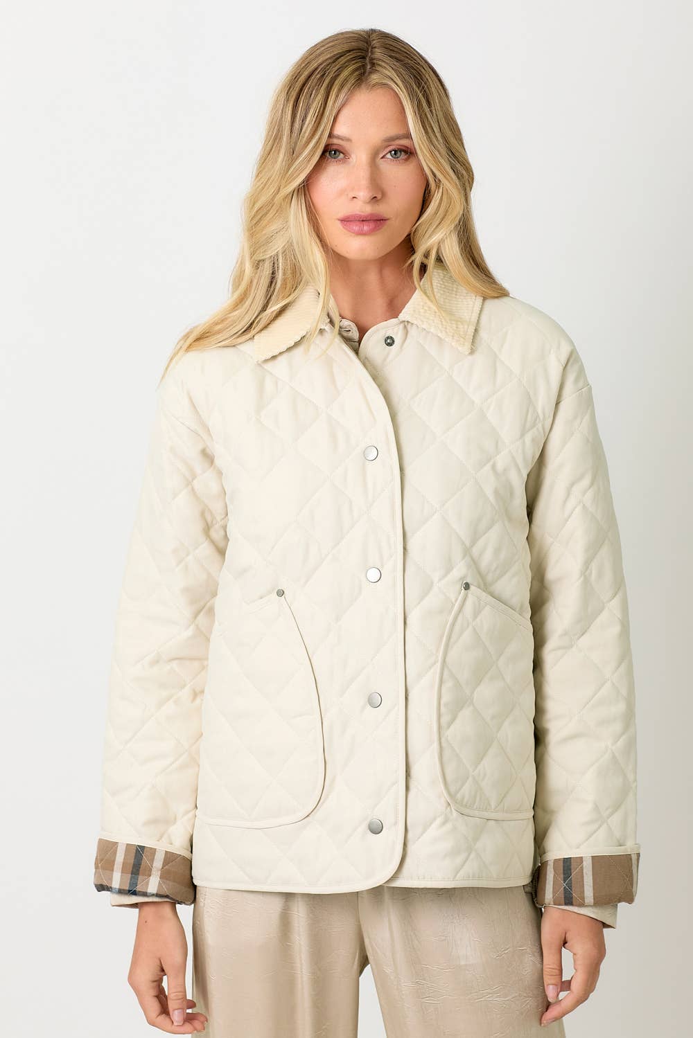 60188 Contrast Quilted Jacket