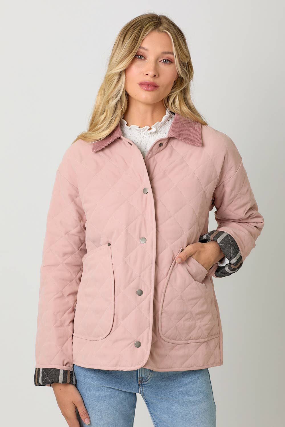 60188 Contrast Quilted Jacket