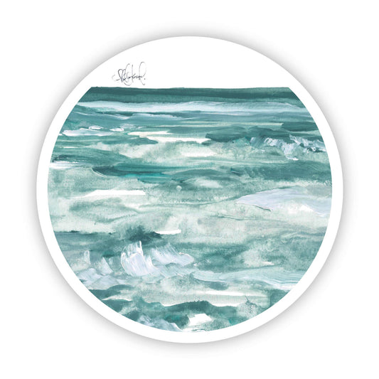 Ocean watercolor sticker