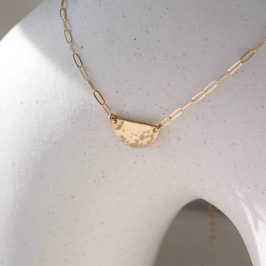 Half Moon Necklace | 14k Gold fill or Sterling Silver