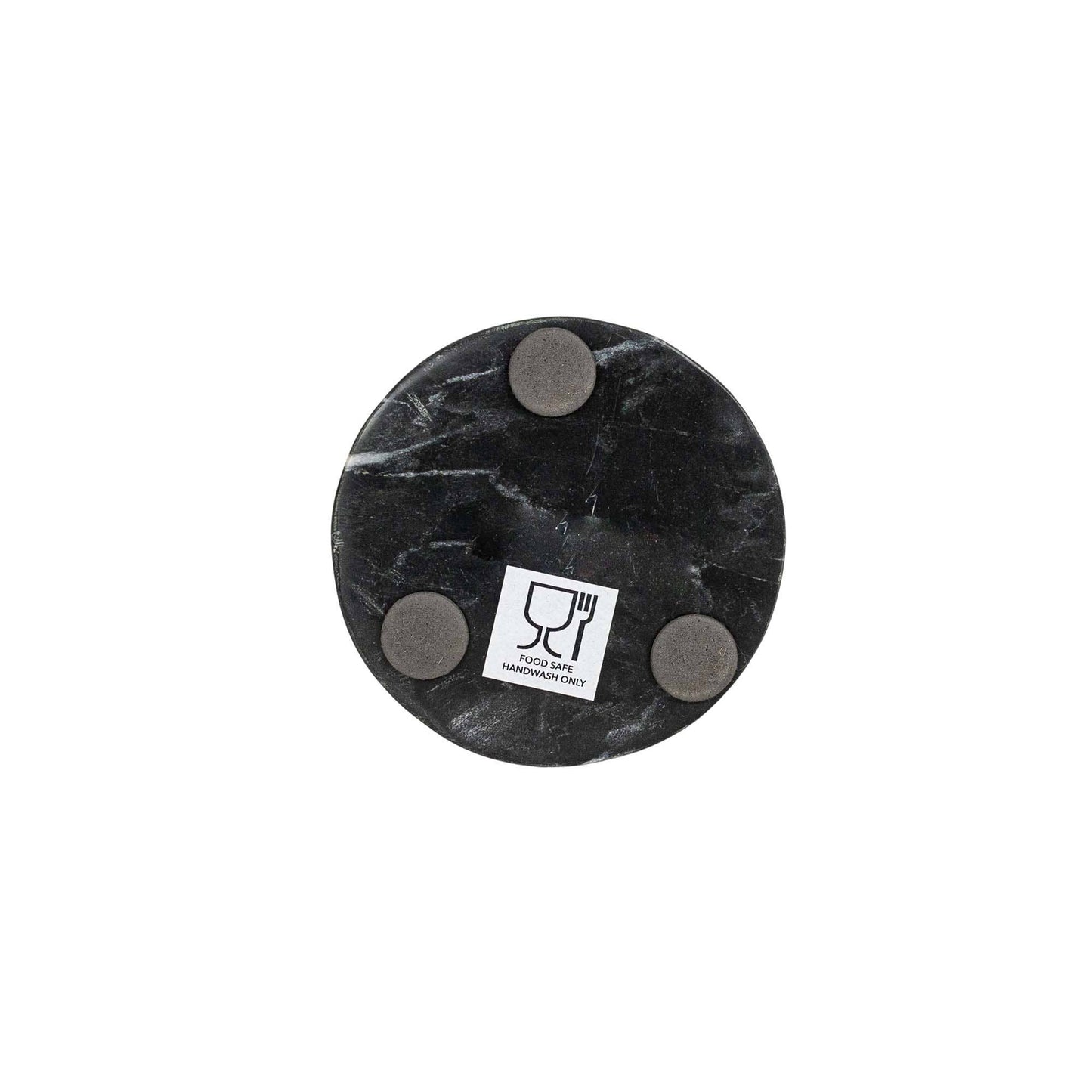 Louisa Round Spoon Rest Black Marble