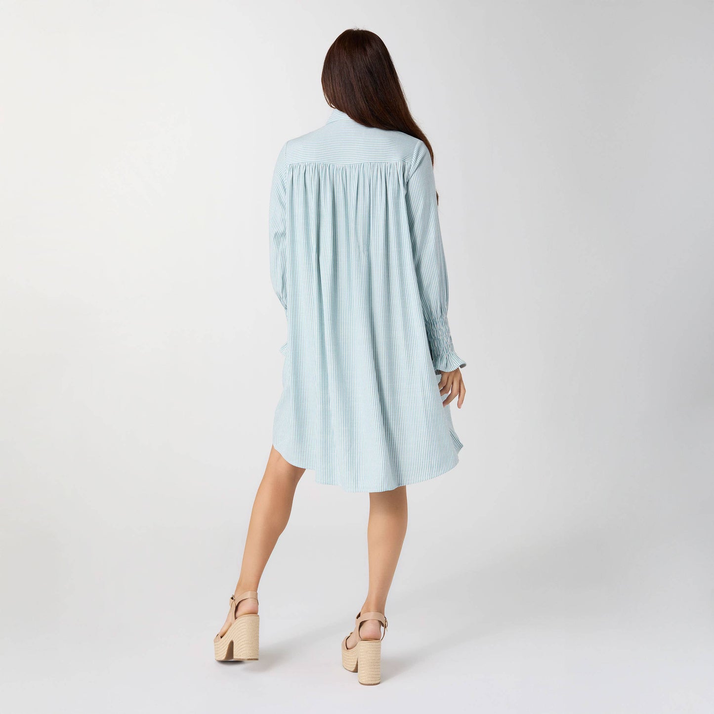 Stripe Shirtdress with Pockets