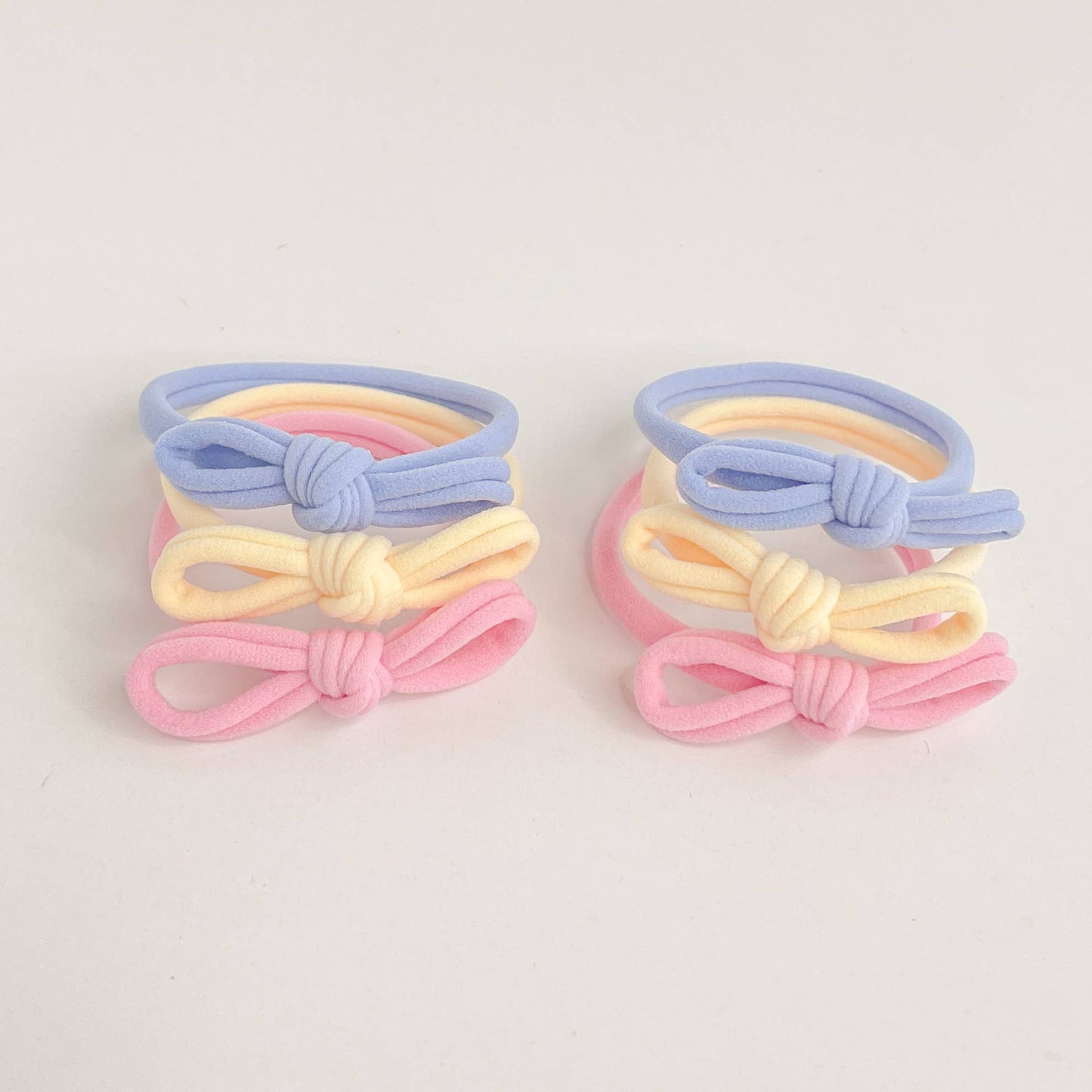 Seamless Knotted Bow Hair Ties (Set of 6)