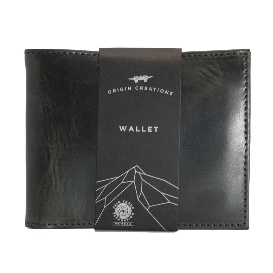 Leather Wallet  Electric Black