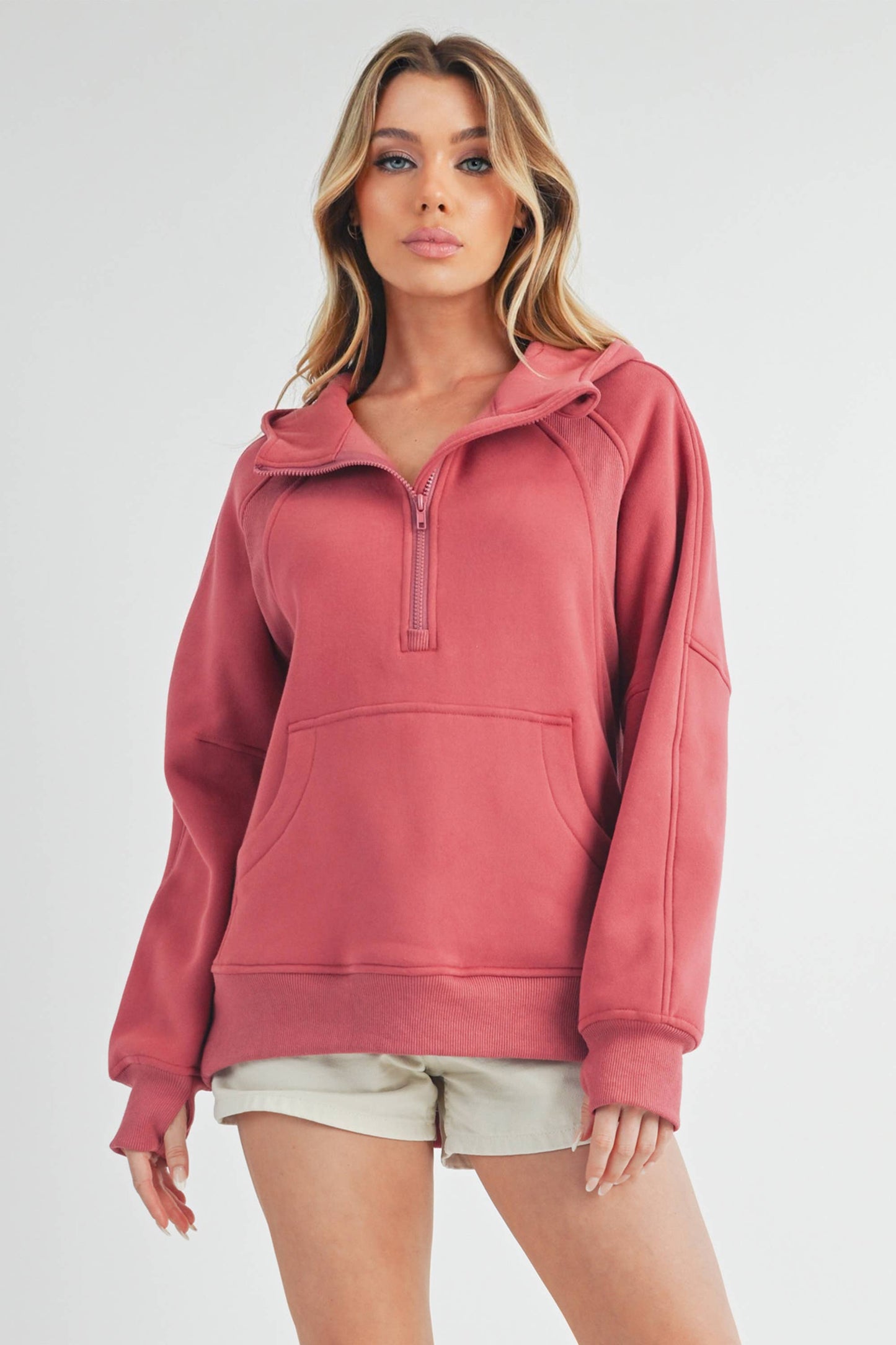 990DK Long Drea Half-Zip Hoodie