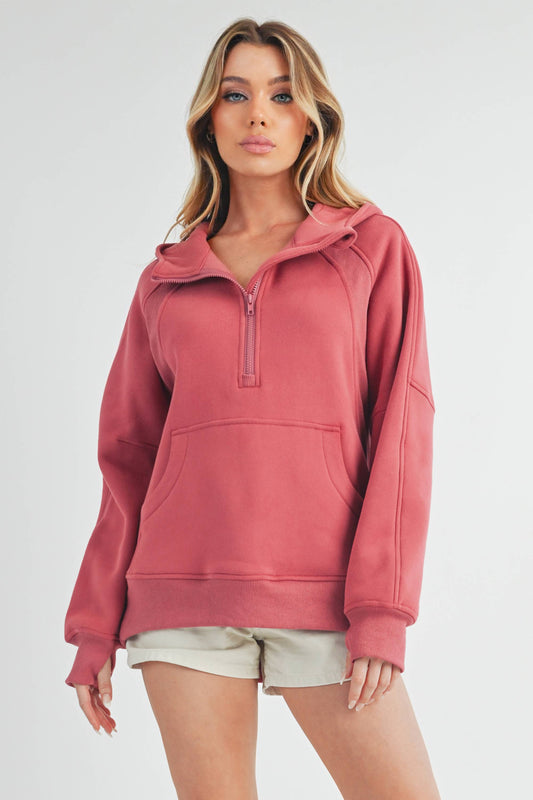 990DK Long Drea Half-Zip Hoodie