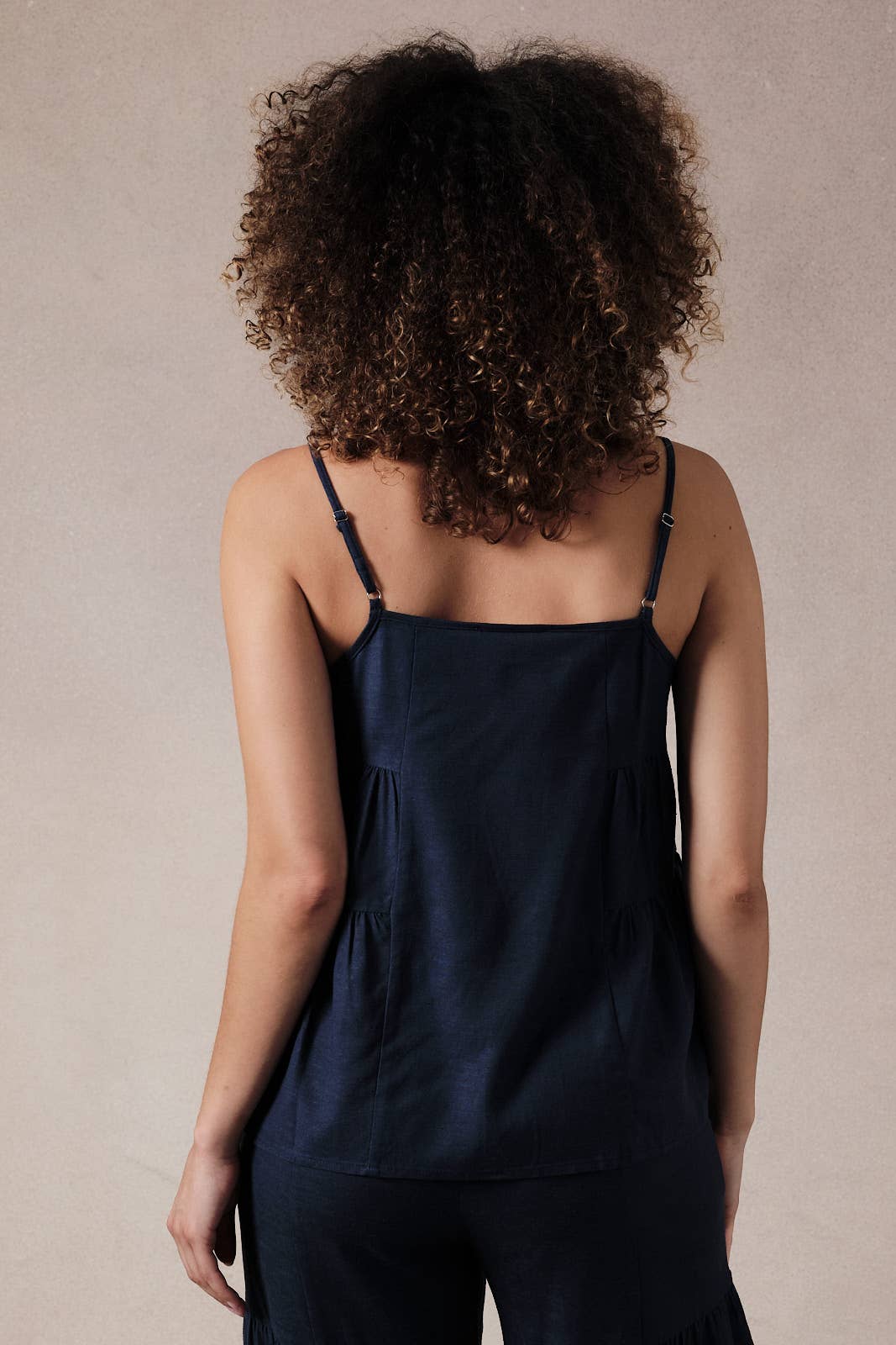 Linen Tiered Tank Top