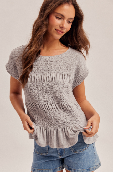 Cap Sleeve Ruffled Top
