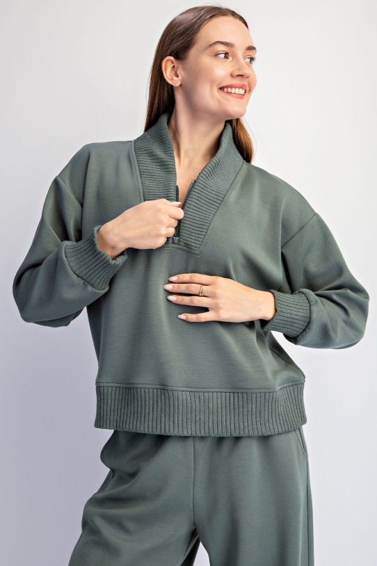 Modal Scuba Luxe V-Neck Top