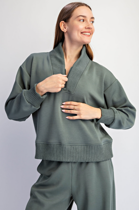 Modal Scuba Luxe V-Neck Top