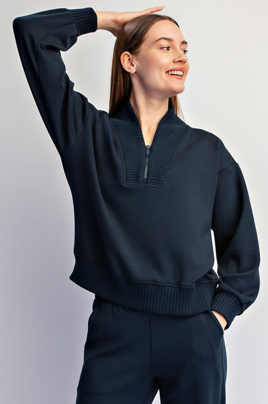 Modal Scuba Luxe V-Neck Top