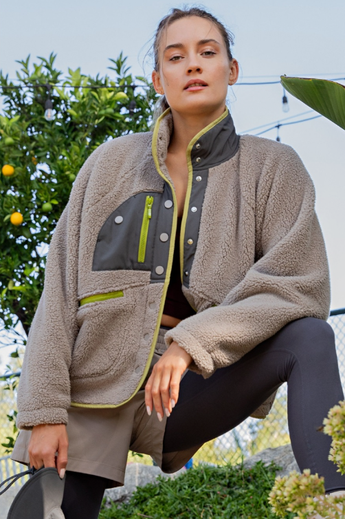 Sherpa Button Up Jacket