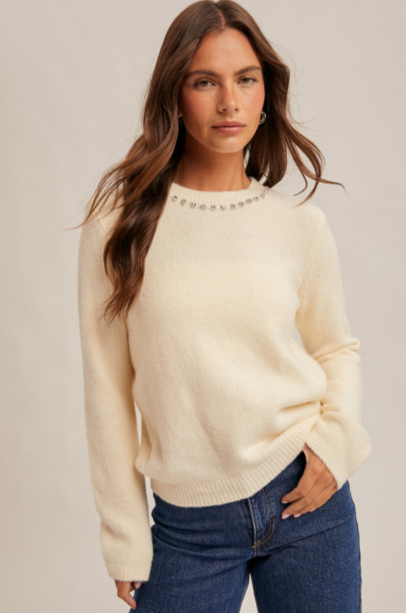 Jewel Neck Sweater