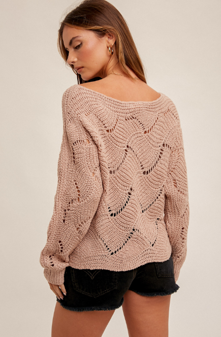 Open Crochet Sweater