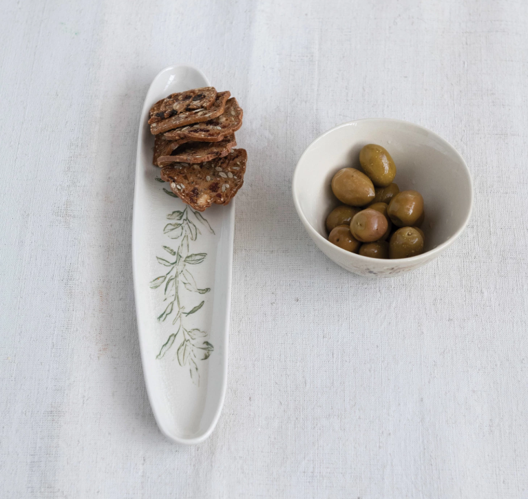 Botanical Oval Stoneware