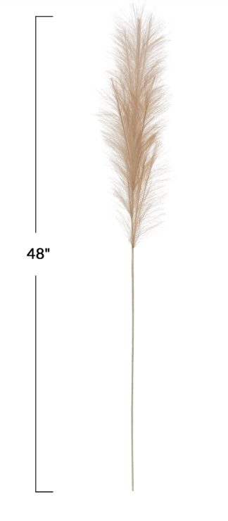 Faux Pampas Grass Plume, Cream Color