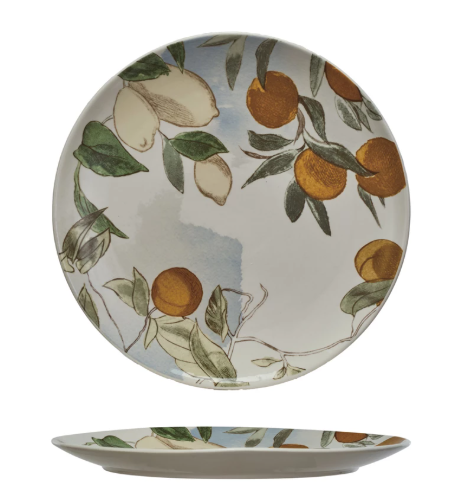 Stoneware Platter w/ Fruit