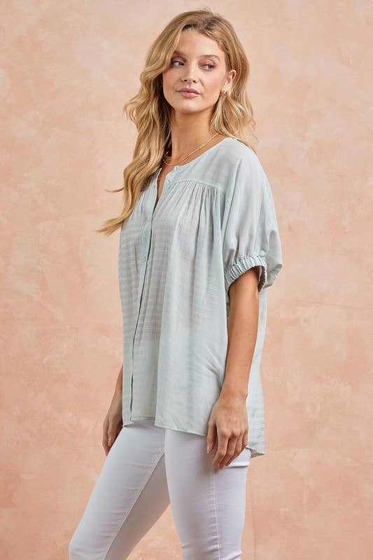 Elastic Sleeve Top - 40096T